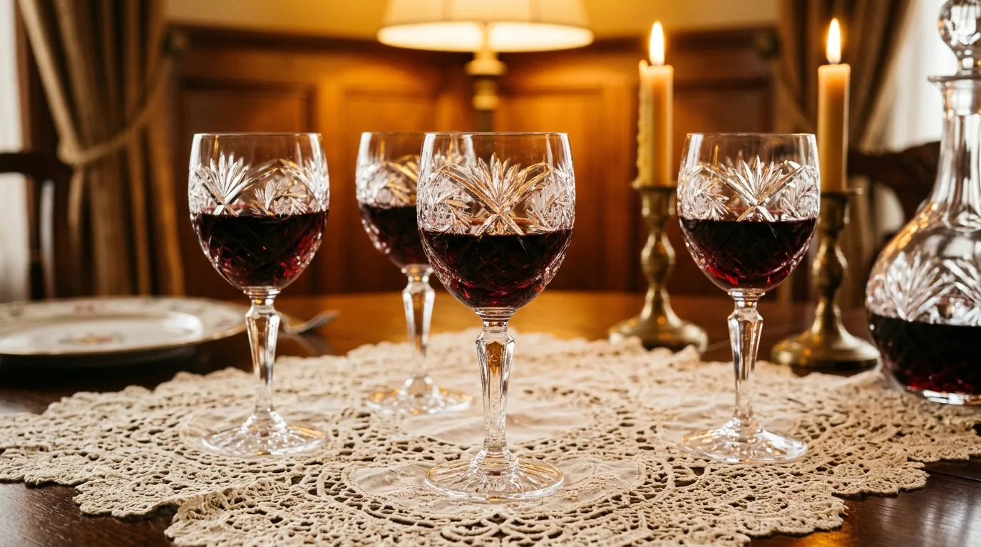 Use lighting that makes glass sparkle